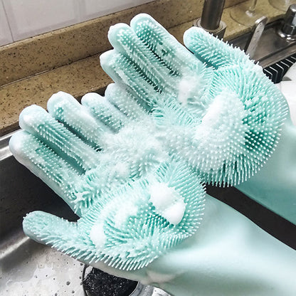 Silicone Rubber Gloves for Dish Cleaning