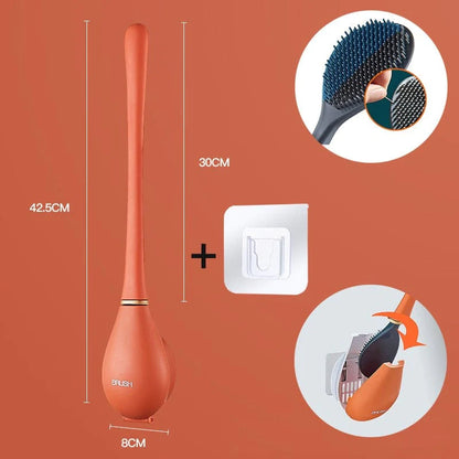 Silicone Toilet Brush with Long Handle